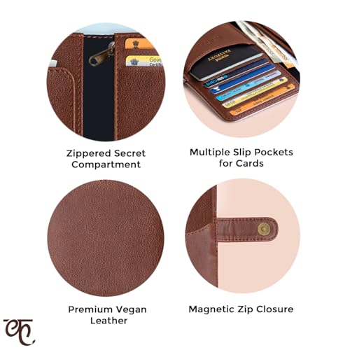 Kalankit Rakhi Gift for Sister, Passport Wallet for Women | Sister Gift for Rakhi, Bi-Fold Long Wallet Purse | Gift for Sister On Rakhi, Rakshabandhan Gifts for Sister, Birthday Gifts for Girls