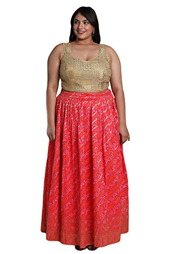 S SALWAR STUDIO Women's Gold Silk Blend Readymade Saree Blouse-PLSSB00046-GOLD