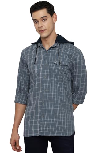 Allen Solly Men's Regular Fit Shirt (Grey)