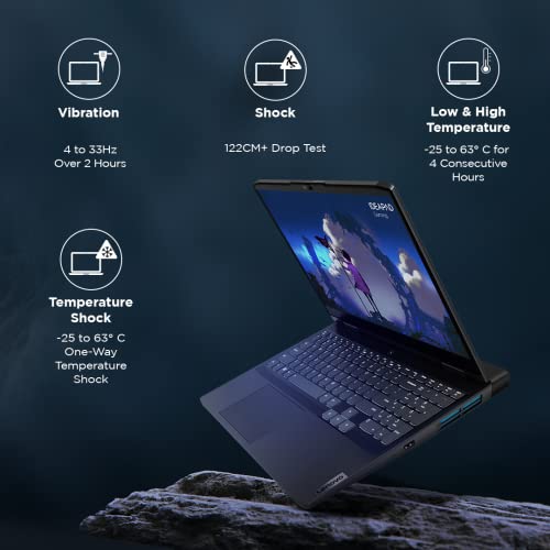 Lenovo IdeaPad Gaming 3 AMD Ryzen 7 6800H 15.6" (39.62cm) FHD IPS 120Hz Gaming Laptop (8GB/512GB SSD/Win11/Office/NVIDIA RTX 3050 4GB/RGB Keyboard/Alexa/3 Month Game Pass/Onyx Grey/2.32Kg), 82SB00V5IN