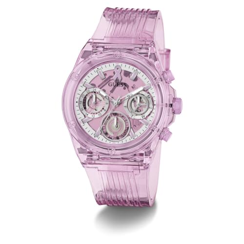 GUESS Round 39mm Pink Dial Analog Women Watch - GW0032L9