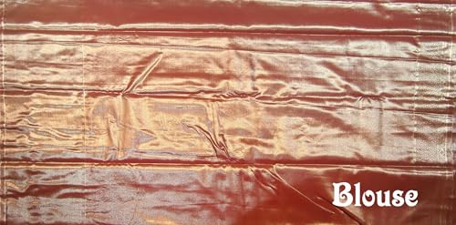 VFCollections Women's Traditional Handloom Kanchipuram Silk Pattu Sarees | Rich Zari Woven Design | Unstitched Blouse (VFC418-1)