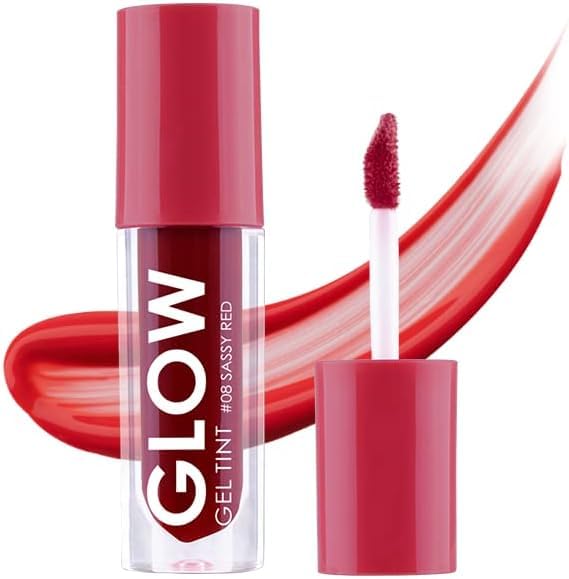 Bae Beaute Cathy Doll Glow Gel Lip Cheek Tint | Infused with Vitamin C & E for Nourishment & Protection | Long-Lasting, High-Pigmented with Cherry Scent | Thailand Imported | 08 Sassy red