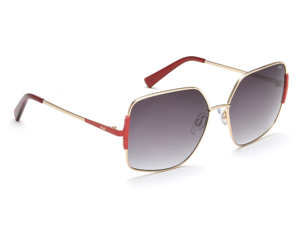 Fila eyewear 100% UV protected wayfarer sunglasses for women| Size medium with grey gradient polycarbonate lens