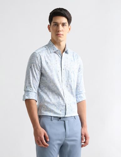 Arrow Blue Formal Shirt_ARAEOSH3106_46