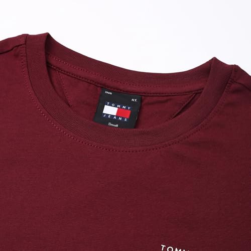 Tommy Hilfiger Wine Cotton Solid Women Slim Fit T-Shirt