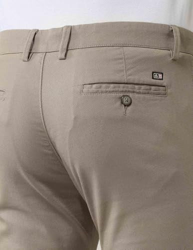 Arrow Sports Men's Brown Solid Mid Rise Cotton Button Slim Fit Flat Front Slant Pocket Trousers (ASAJTR2509_Brown_38)