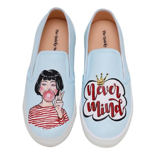 THE QUIRKY NAARI Nevermind Slipons Fun Yet Comfortable | Blue