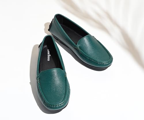 LOUIS STITCH Women’s Peacock Blue Premium Slip-On Loafers | Elegant Solid Slip-On Comfort Shoes for Casual and Formal Wear | Slip-On Loafer Shoes for Women | LSLD-BLR-PLPB | UK-6