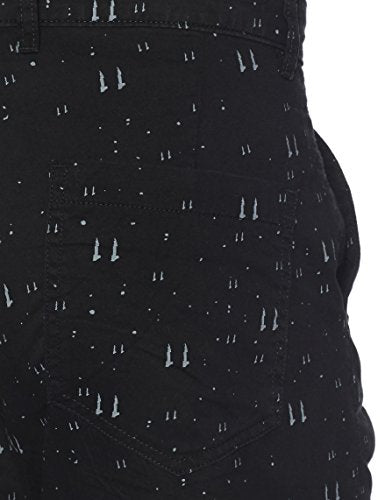 Diverse Men's Slim Fit Cotton Shorts (DVS01S2L01-3-38_Black)