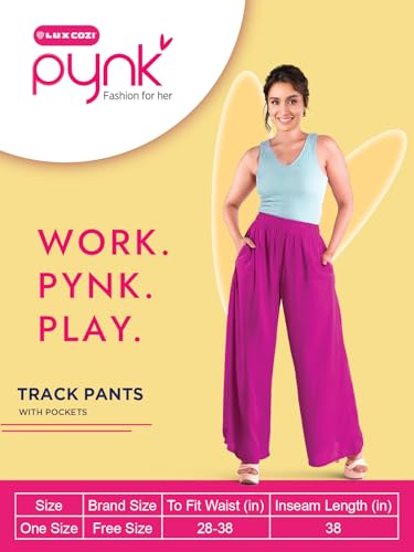 Lux Cozi PYNK Cotton Plazzo for Women_COZI_PYNK_PLAINPALAZZO_MRN_FS_1PC Maroon