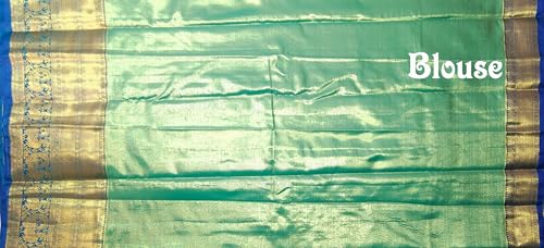 SREE KUMARAN Women's Kanchipuram Silk Pure Pattu Sarees With Blouse (VSK178-7)
