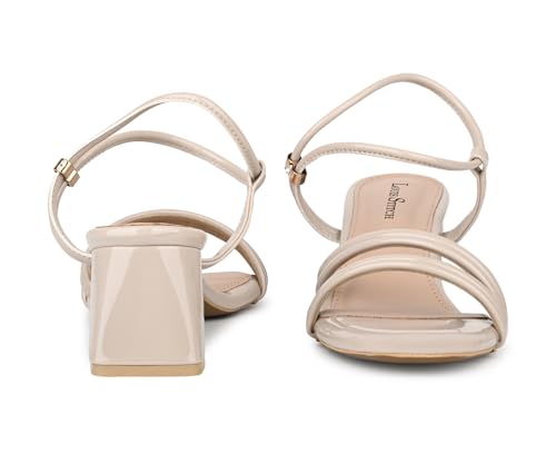 LOUIS STITCH Women’s Beige Block Heel Sandals | Comfortable Sandal for Ladies | LSOF-LDBH-SCBG | UK-5