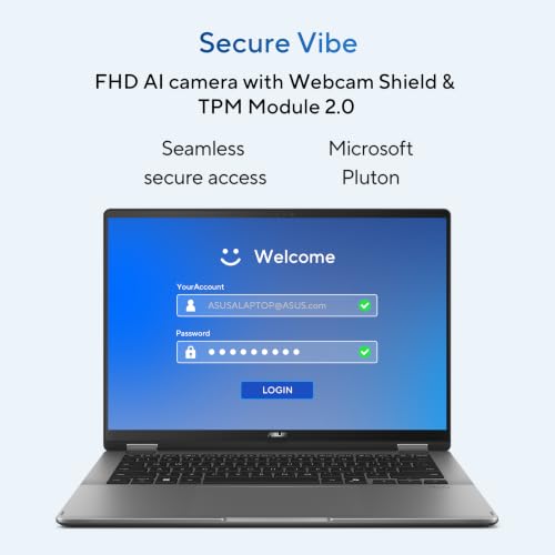 ASUS Vivobook 14 Flip (2026),Intel Core Ultra 7 355 (Series 3),Intel iGPU,16GB RAM,512GB SSD,FHD+ OLED,Touch screen,14"(35.5 cm),Win 11,M365 Basic(1Y),Office 24,Gray,1.57 Kg,TP3407AA-SG123WS,AI Laptop