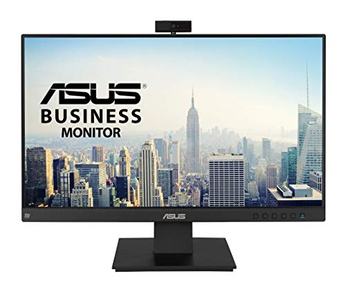 ASUS BE24EQK 23.8” Business Monitor with Webcam, 1080P Full HD IPS, Eye Care, DisplayPort HDMI, Frameless, Built-in Adjustable 2MP Webcam, Mic Array, Stereo Speaker, Video Conference