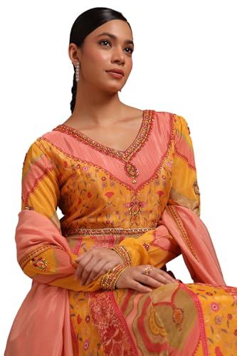 Soch Women's Viscose Floor Length Gown (EWS5CD22017_Yellow