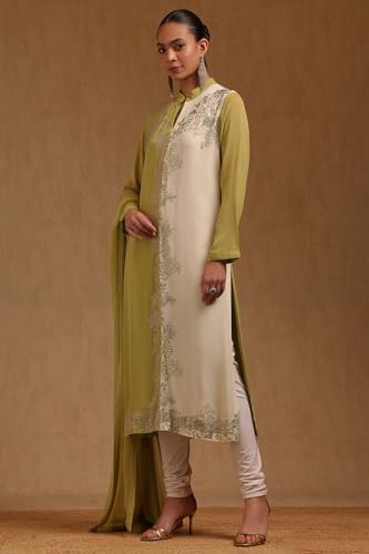 Soch Womens Multicolour Georgette Stone Embellished Salwar Suit