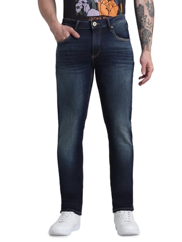 JACK & JONES Men's Skinny Fit Heavy Fade Stretchable Jeans