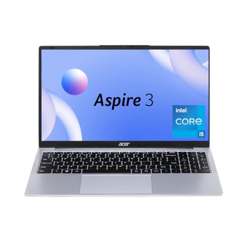 Acer Aspire 3 Intel Core i5-1334U Processor,Office 2024 + M365 Basic, (8GB DDR4 RAM/512GB SSD) with 39.62 cm (15.6") FHD LED-Backlit IPS Display/Win 11Home,A325-53, Pure Silver, 1.7KG