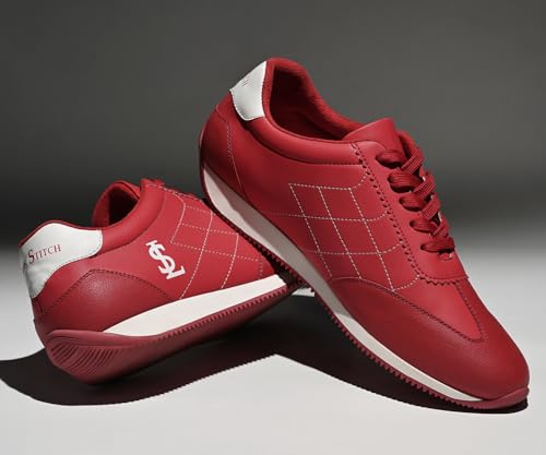 LOUIS STITCH Ferrari Red Sneaker for Men | Comfortable Sneaker | LSP-SNK-AVI010-FR | UK-9
