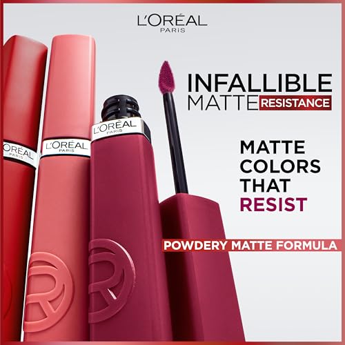 L'Oreal Paris Infallible Matte Resistance Liquid Lipstick, 150 Lazy Sunday (Pack of 3)