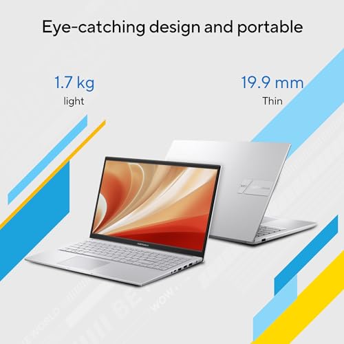 ASUS Vivobook 15 (2025), 13th Gen,Intel Core i3-1315U, 8GB RAM, 512GB SSD, FHD, 15.6", 39.6 cm, Windows 11 Home,M365 Basic(1 Year)* Office 2024,Cool Silver,1.7 Kg, X1504VA-D5321WS, Thin & Light Laptop