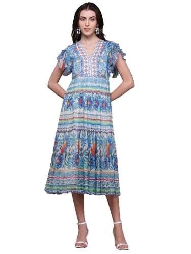 Label RITU KUMAR Blue Malibu Long Dress
