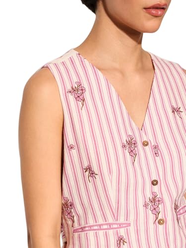 ONLY Women Regular Fit Pink Waistcoat