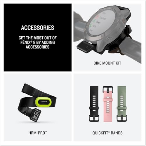 Garmin Fenix 8 47mm,AMOLED,Glass/SS,SlateGray Steel/Black,BlkBnd