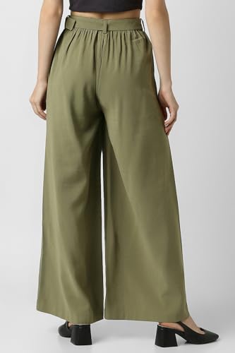 Van Heusen Women's Regular Casual Pants (VWTFFRGPS05502_Olive