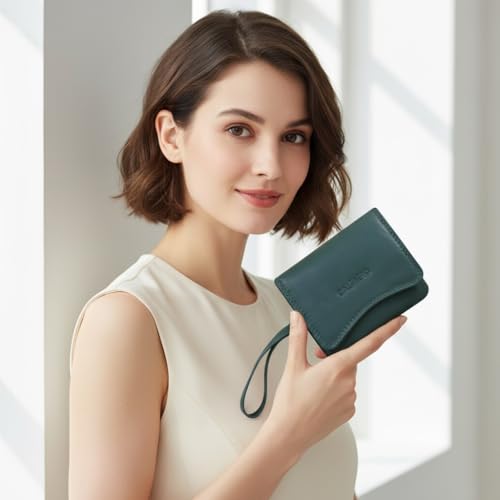 Calfnero Women's Genuine Leather Wallet-Long Purse Wallet with Multiple Card Slots, Zip Pocket and Note Compartment (Oliver)