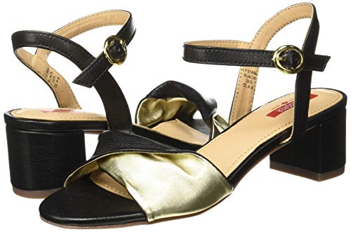 Lee Cooper Women Black Fashion Sandals-4 UK (37 EU) (LF5189A)