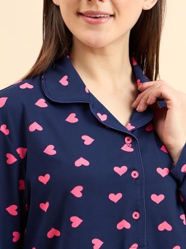 Sweet Dreams Women Printed Full Sleeves Shorts Set