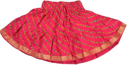 DIAMO Girl Cotton readymade Lehenga choli (KID226--parent_Pink_3 Months-6 Months)