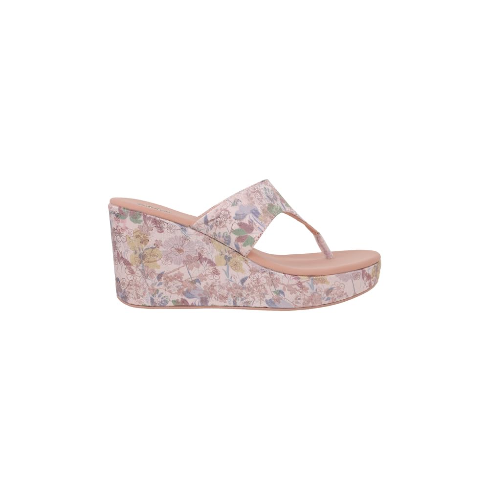 Mochi Women Peach High Wedge Heel Fashion Slip-on Sandal UK/5 EU/38 (34-275)