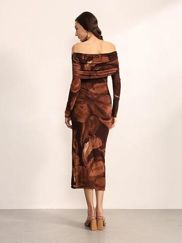 Kazo Women's Huxley Maxi Dress (Brown L)