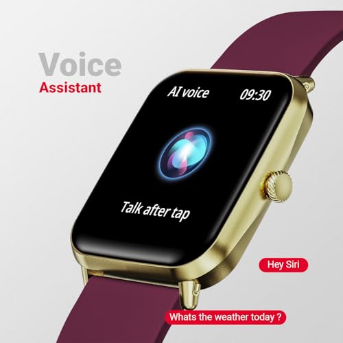 Fire-Boltt Ninja Call Pro Plus Bluetooth Calling Smart Watch, 1.83″ HD Display, AI Voice Assistant, 120+ Sports Modes, IP67 Waterproof, SpO2 & Heart Rate Monitor Smartwatch for Men & Women - Wine