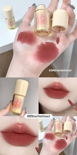 Gege Bear Powder Mist Lip Glaze | Ultra-Fine Soft Matte Finish | Lightweight & Long-Lasting | 6 Gorgeous Shades | Fluffy Cloud Lip Tint Effect | Smooth & Luxurious Texture | Modern & Chic Lip Makeup for Women (03# Rose, 2.5g)
