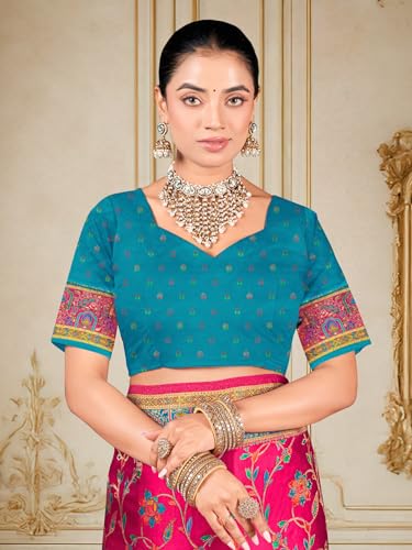 Glory Sarees Women’s Luxurious Dola Satin Pure Silk Original Saree Position Print Work Madhubani Inspired Motifs Banarasi Kanjivaram Style Saree With Blouse Piece (Elegant105_Pink)