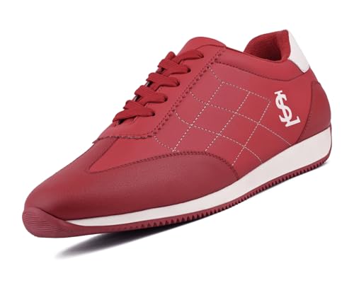 LOUIS STITCH Ferrari Red Sneaker for Men | Comfortable Sneaker | LSP-SNK-AVI010-FR | UK-9
