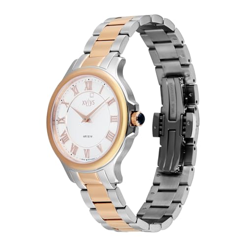Xylys Genevieve with Analog Quartz White Dial Two Toned Stainless Steel Strap Watch for Women - 45026KM02E