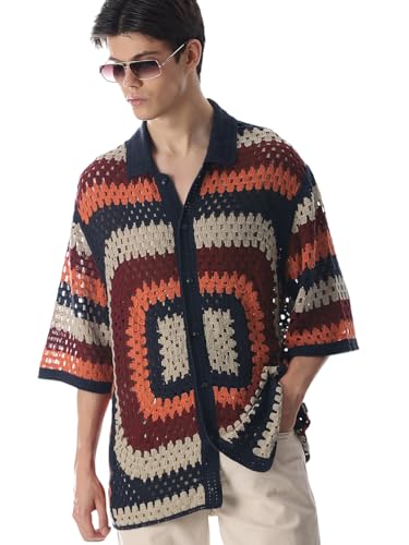 Jack & Jones Men's Oversized Multicolor Shirt