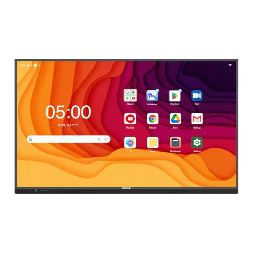 BIG VUE Pro 75 inch Android 16 Interactive Television + Stand | 4K UHD AI Enabled EDLA Flat Panel Digital Board | Ultra Octa-Core Processor | 8GB RAM + 128GB ROM | Zero Bonding for Teaching & Business