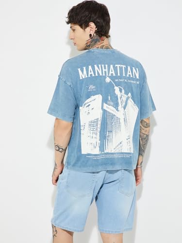 Max Men's Regular Fit T-Shirt (UBSKHS72509B_Blue