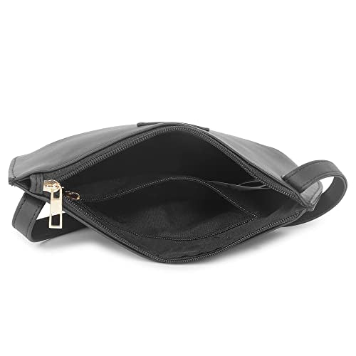 Fastrack Charcoal Black Compact Everyday Sling Bag For Women