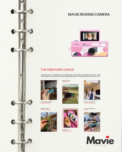 Mavie Rewind Mini Digital Camera | 1080P HD Pocket Digital Camera with Flip Screen | Compact Camera for Travel, Photography, Vlogging & Aesthetic Content