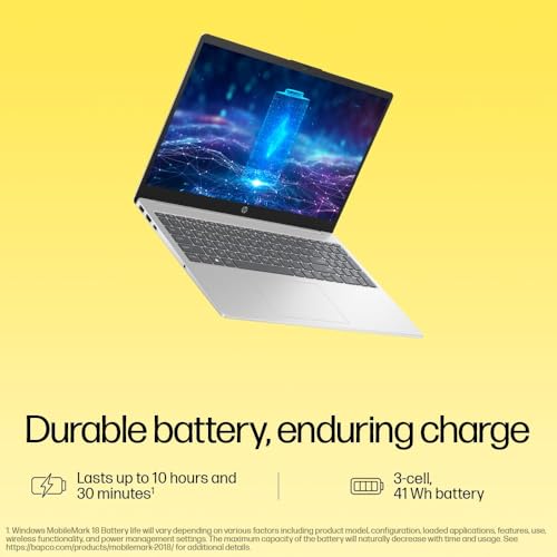 HP 15 (2026), AMD Ryzen 3 Quad Core 7335U - (8 GB DDR5/512GB SSD DOS (MS Office/Windows not Installed) Thin and Light Laptop/15.6" /Turbo Silver/1.5kg
