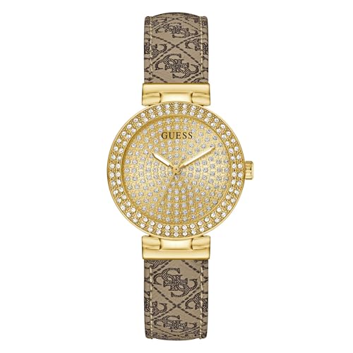 GUESS Champagne Round Dial Analog Women's Watch - GW0943L2