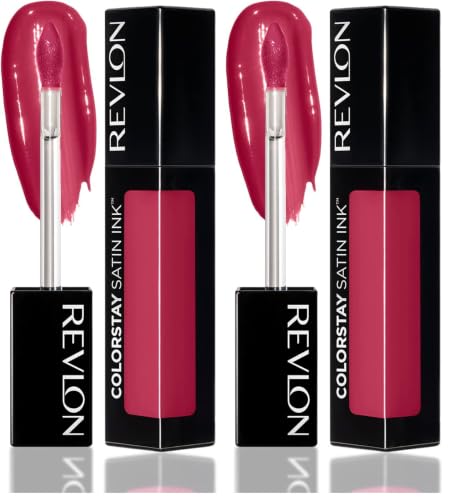 REVLON Colorstay Satin INK, Comfortable, Longwear Rich 16-Hour Liquid lip Color, Formulated with Black Currant Seed Oil & Vitamin E, Pink Duchess - (031) (Pack of 2)