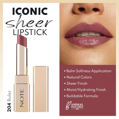 Note ICONIC SHEER LIPSTICK 204
